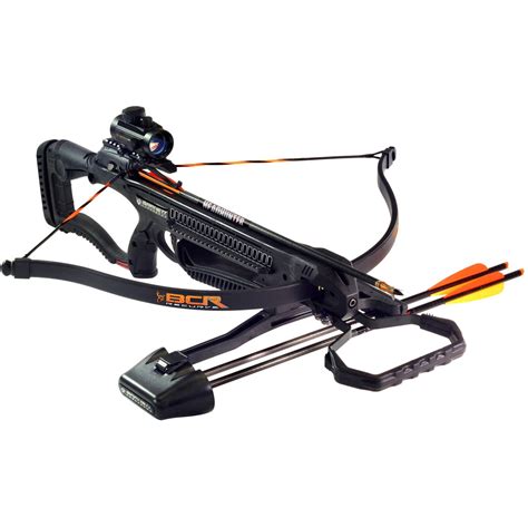 This crossbow comes fully equipped with all the accessories needed, including a 4x32 scope, 4-arrow quiver, 3 TrueX Max arrows, sling, cocking sled and arrow lubestring wax. . Crossbows at walmart